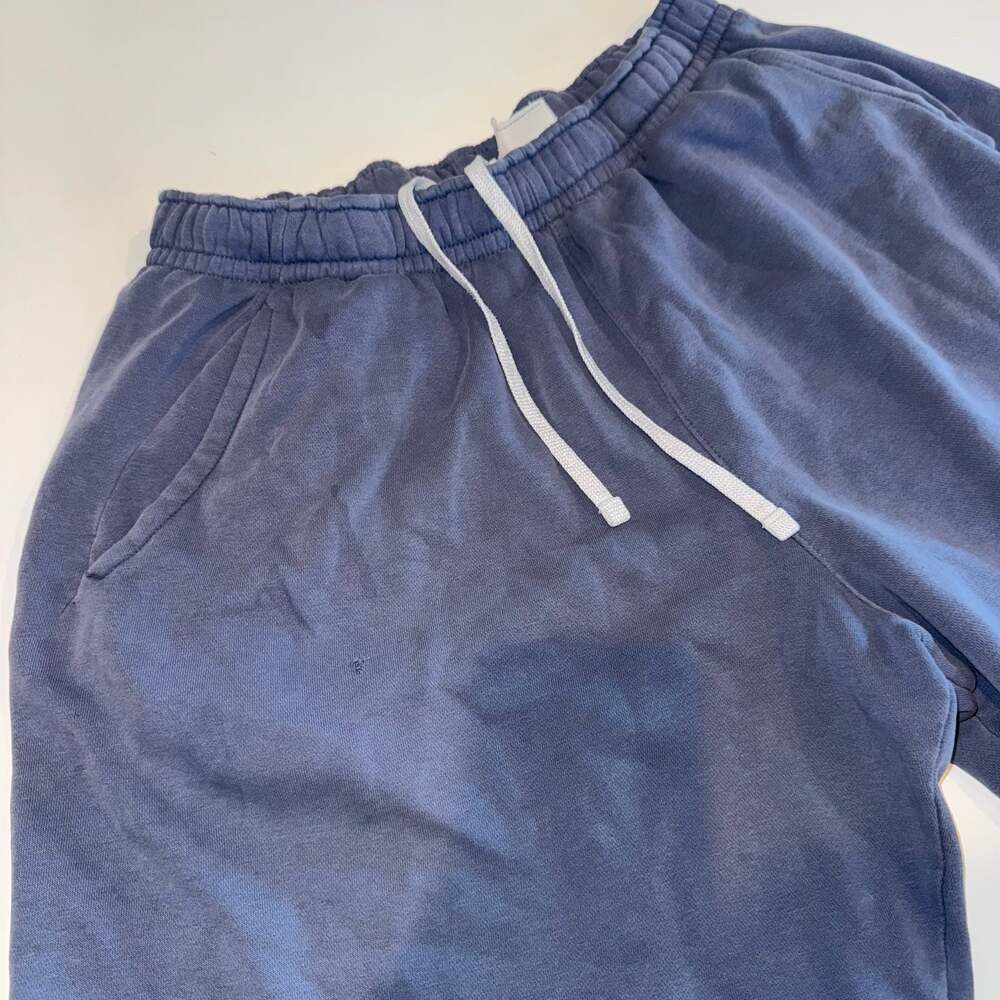 Nike Mens Navy Blue Club Graphic Swoosh Fleece Sweat Shorts Size Large - Picture 2 of 8